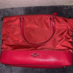 Red coach purse